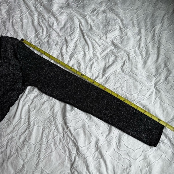 Urban Outfitters Grey and Black Sparkle Cut Out Front Cropped Long Sleeve Seam - Picture 8 of 9